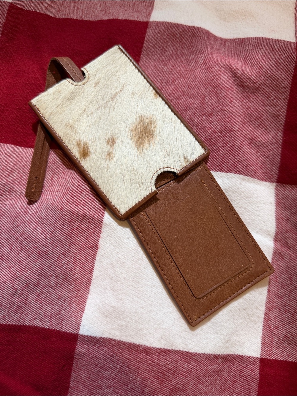 Cowhide Luggage Tag